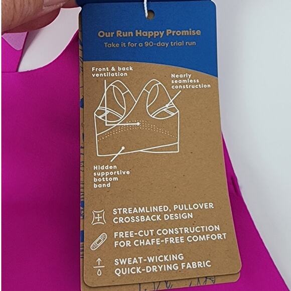 New NWT Brooks Run Bra Dare Crossback Magenta 38DD/E Sports Bra - Picture 7 of 7